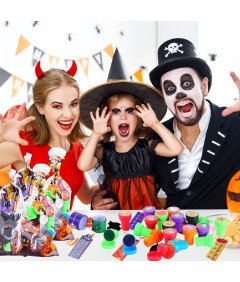 Zestaw Akcesoriów Dekoracji Imprezowych Halloween Torebki DIY 192 Elementy