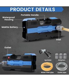 Pompa Wodna Elektryczna 18 V Kompatybilna z Makita Bezprzewodowa Ogrodowa