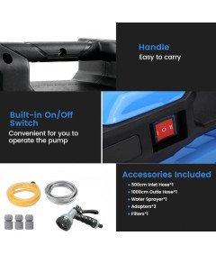 Pompa Wodna Elektryczna 18 V Kompatybilna z Makita Bezprzewodowa Ogrodowa