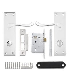 Probrico Klamki do drzwi Zamek wewnętrzny Srebrne 5 par