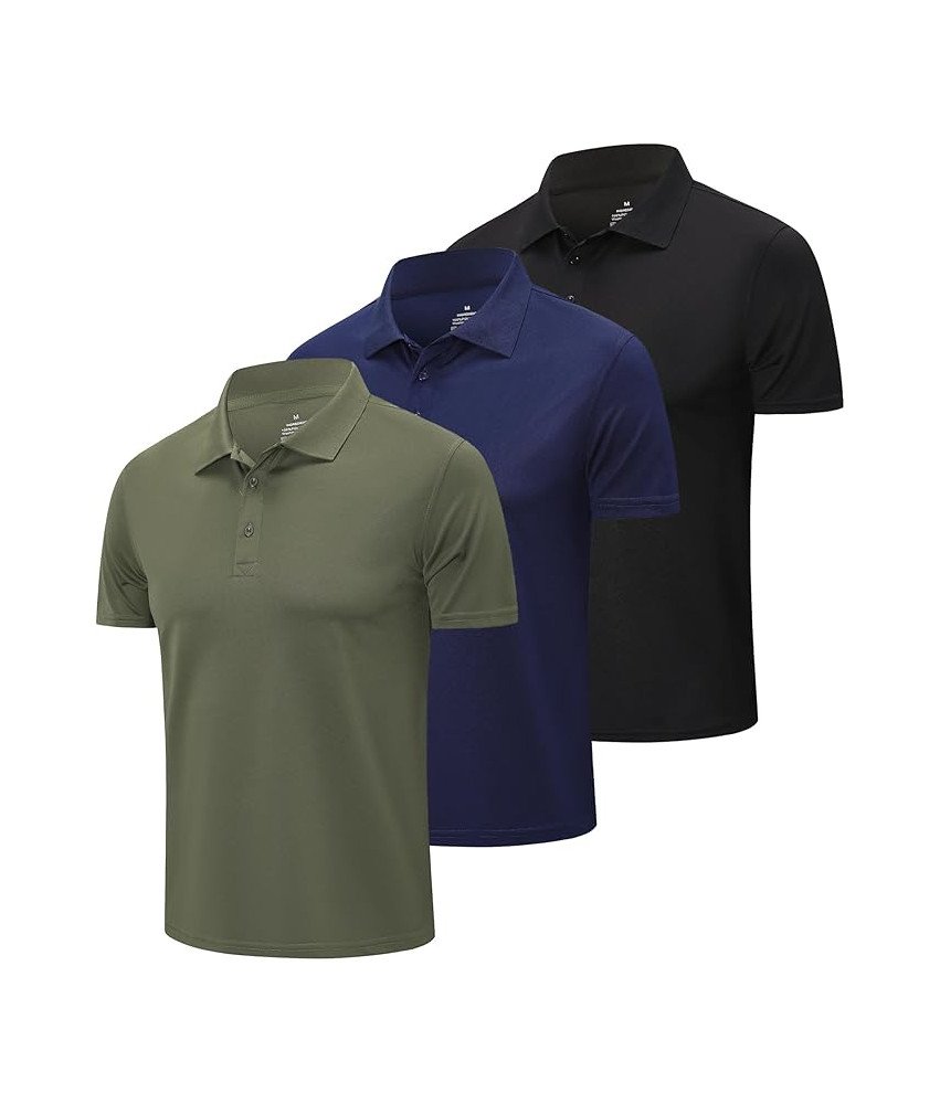 ZENGVEE Zestaw 3 Koszulek Polo Męskie Polówki XXL