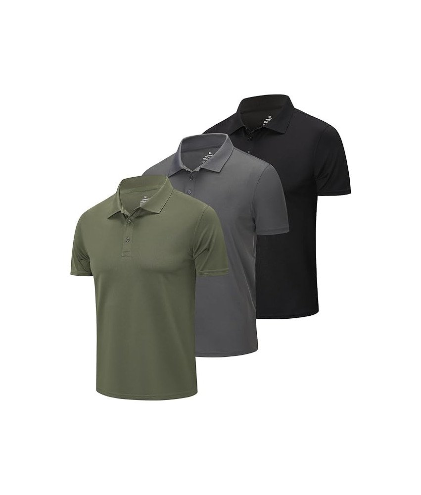 ZENGVEE Zestaw 3 Koszulek Polo Męskie Polówki M
