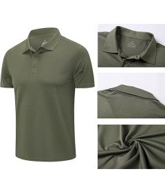 ZENGVEE Zestaw 3 Koszulek Polo Męskie Polówki M