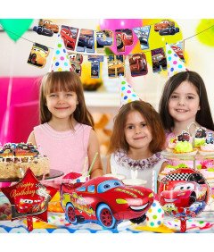 Dekoracje Urodzinowe Dla Chłopca Zestaw Auto 42 Szt Balony Baner Tort