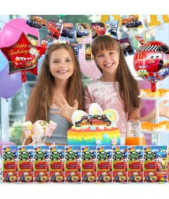 Dekoracje Urodzinowe Dla Chłopca Zestaw Auto 42 Szt Balony Baner Tort