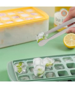 Foremki do Lodu z Pokrywką Silikonowe z Pudełkiem 4 Sztuki 84 Kostki Lodu