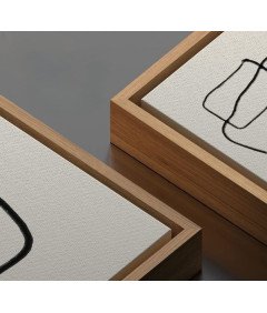 SIGNFORD Nowoczesne obrazy z ramą Abstrakcyjne linie 41 x 61 cm