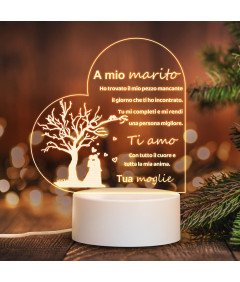 HooJtny Bela LED svetilka za moža - odlično darilo za valentinovo in rojstni dan