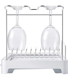 Ociekacz Suszarka do Naczyń Składana Uchwyt na Sztućce Kieliszki Szary