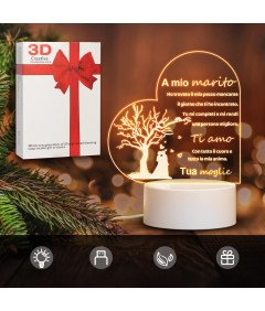 HooJtny Bela LED svetilka za moža - odlično darilo za valentinovo in rojstni dan