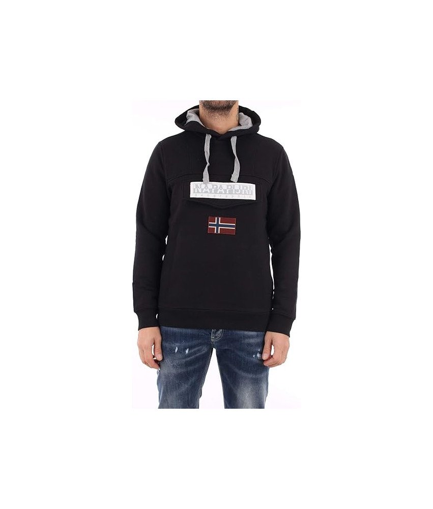 Napapijri Burgee Win Bluza z kapturem dla Dzieci Szara Rozmiar XXS