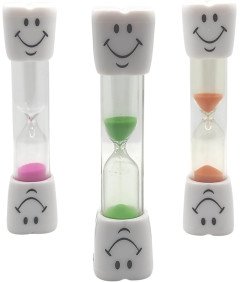 Timer Klepsydra dla Dzieci - Zestaw 3 sztuk, 3 minuty, Różne Kolory