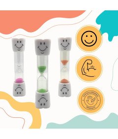Timer Klepsydra dla Dzieci - Zestaw 3 sztuk, 3 minuty, Różne Kolory