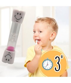 Timer Klepsydra dla Dzieci - Zestaw 3 sztuk, 3 minuty, Różne Kolory