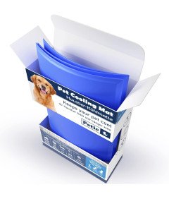 Mata Chłodząca dla Psa i Kota Niebieska 65x50 cm Żelowa Wodoodporna