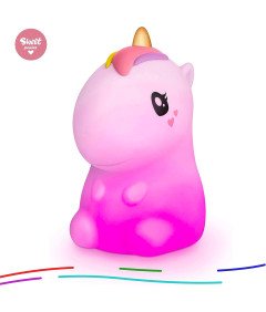 Sweet Ponies Lampka LED Jednorożec Zmieniający Kolory Dla Dzieci 12x17 cm