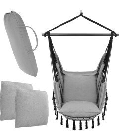 VITA5 Viseči fotelj za zunanjo uporabo Siva bombažna