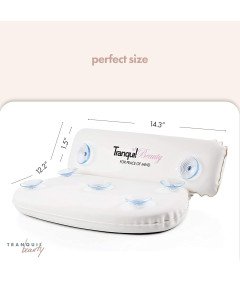 Poduszka do Kąpieli TranquilBeauty Wodoodporna z Przyssawkami 35x36 cm