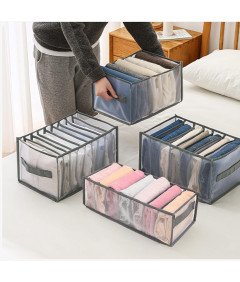 Anwaiju Organizator oblačil za garderobo Grey 6 kosov 17x36x12cm