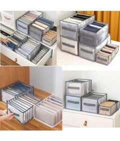 Anwaiju Organizator oblačil za garderobo Grey 6 kosov 17x36x12cm