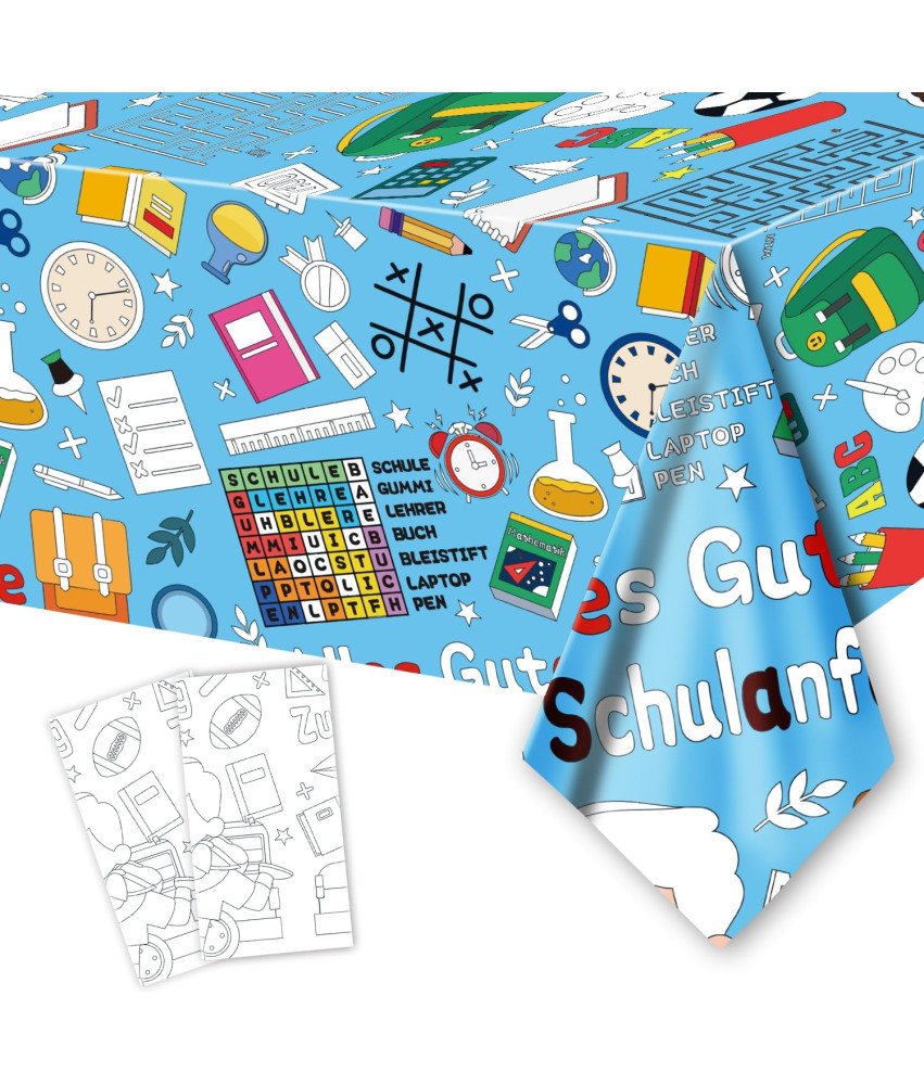 Obrus do Kolorowania Dla Dzieci Integracja Back to School Szkoła 274x137 cm