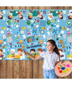 Obrus do Kolorowania Dla Dzieci Integracja Back to School Szkoła 274x137 cm