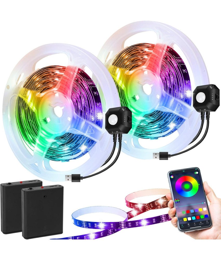 Wielokolorowa taśma LED 2x3m z czujnikiem ruchu PIR i aplikacją RGB