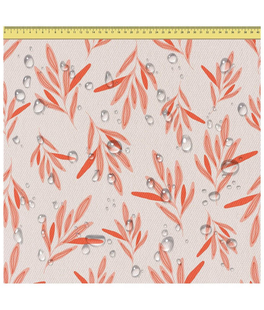 DreamRoots Wodoodporne Płótno Wzór w Czerwone Liście 160 cm x 200 cm