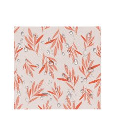 DreamRoots Wodoodporne Płótno Wzór w Czerwone Liście 160 cm x 200 cm