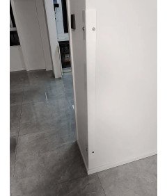 Dewonme Komplet 2 belih stenskih ščitnikov za vogale 100x5x5 cm