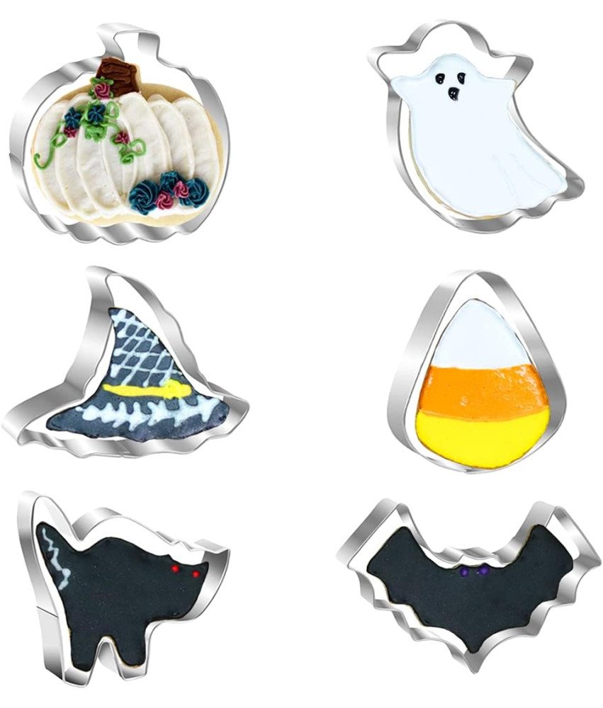 Set 6 kalupov za piškote Halloween iz nerjavečega jekla