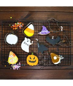 Set 6 kalupov za piškote Halloween iz nerjavečega jekla