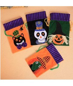 Torby na Cukierki w Tematyce Halloween Zestaw 4 Sztuki