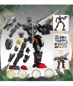 Robot dinozaver Gradbena igrača 2v1 Komplet transformacijskih figur