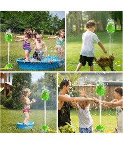 WQH igrača vodna raketa za otroke zelena 13 x 13 x 23 cm