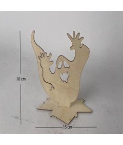 Svečnik za svečo Ghost Shadow za svečo Halloween 12x12 cm 6 kosov