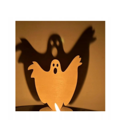 Svečnik s senco duha za Halloween dekoracijo sveč 15 cm x 15 cm