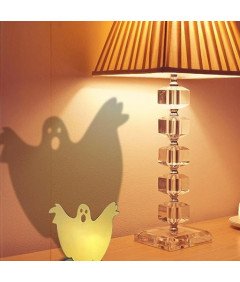Svečnik s senco duha za Halloween dekoracijo sveč 15 cm x 15 cm