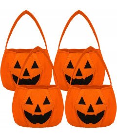 Vrečke za sladkarije v obliki buče za noč čarovnic Set 4 kosov 14x18cm