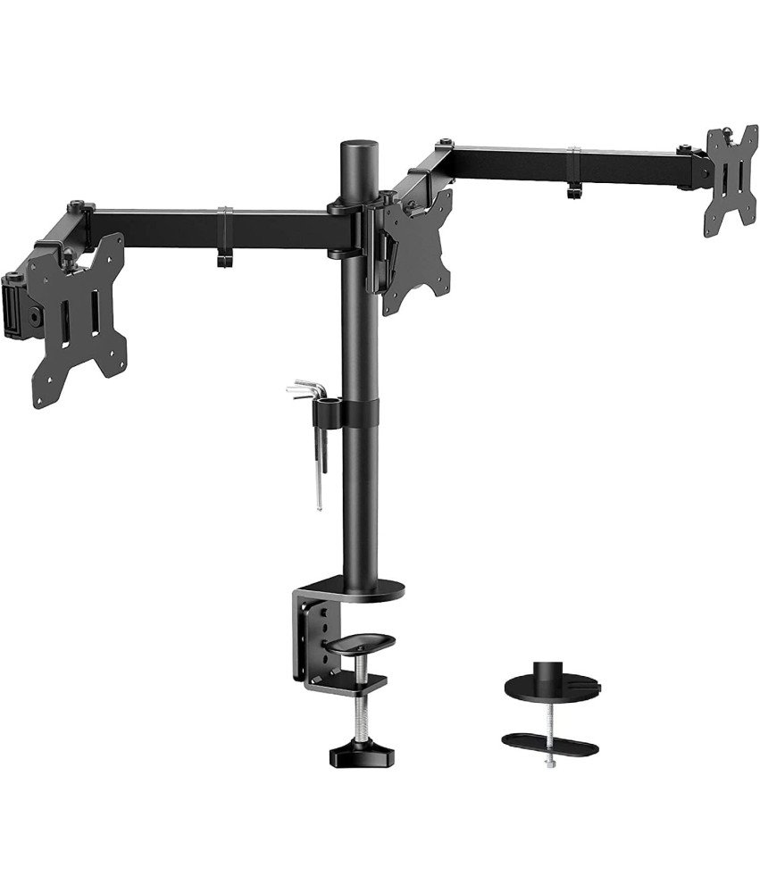 HUANUO Regulowany Uchwyt na 3 Monitory 13-24 Cali Czarny