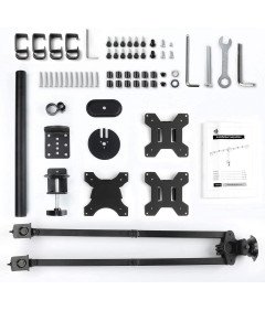 HUANUO Regulowany Uchwyt na 3 Monitory 13-24 Cali Czarny