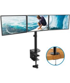 HUANUO Regulowany Uchwyt na 3 Monitory 13-24 Cali Czarny