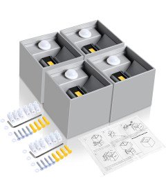 LED stenska svetila s senzorjem gibanja IP65 3000 K Komplet 4 kosov