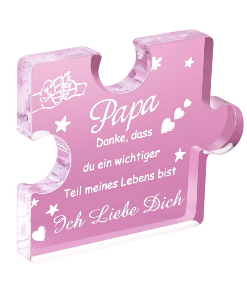 Grawerowana Akrylowa Statuetka z Miłym Napisem Dla Ojca Taty Prezent