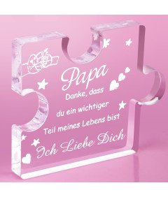 Grawerowana Akrylowa Statuetka z Miłym Napisem Dla Ojca Taty Prezent