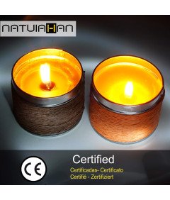 Zestaw 2 Świec Zapachowych Pomarańczowy i Czekoladowy z Pojemnikami