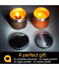 Zestaw 2 Świec Zapachowych Pomarańczowy i Czekoladowy z Pojemnikami
