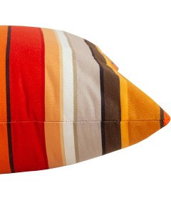 Zestaw 2 Poszewek na Poduszki 45x45 cm Dekoracyjne Pomarańczowe w Paski