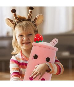 Plišasti objem Bob 40 cm roza maskota za otroke