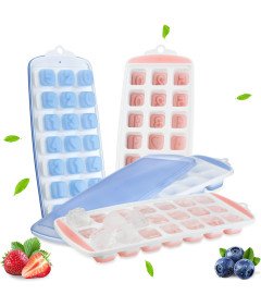 Zestaw 4 Foremek Do Lodu z Pokrywkami 84 Kostki Lodu w Kształcie Serc Cyfr